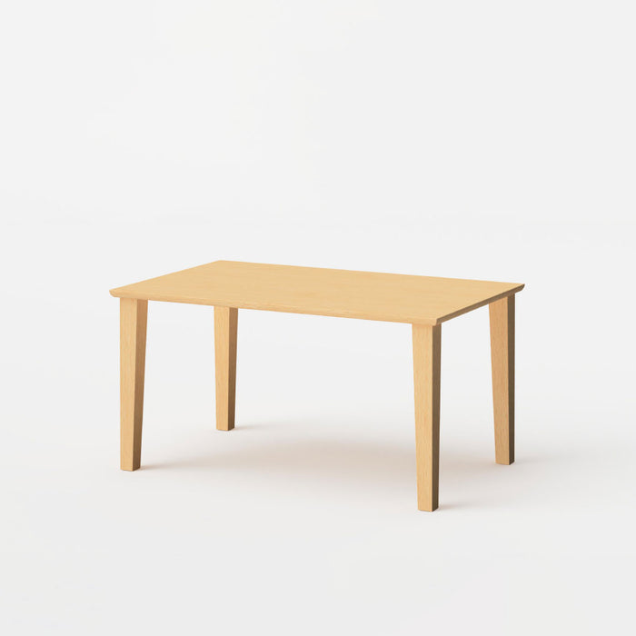 テーブル（長方形天板×角テーパー脚）/W135/丸面型/ビーチ