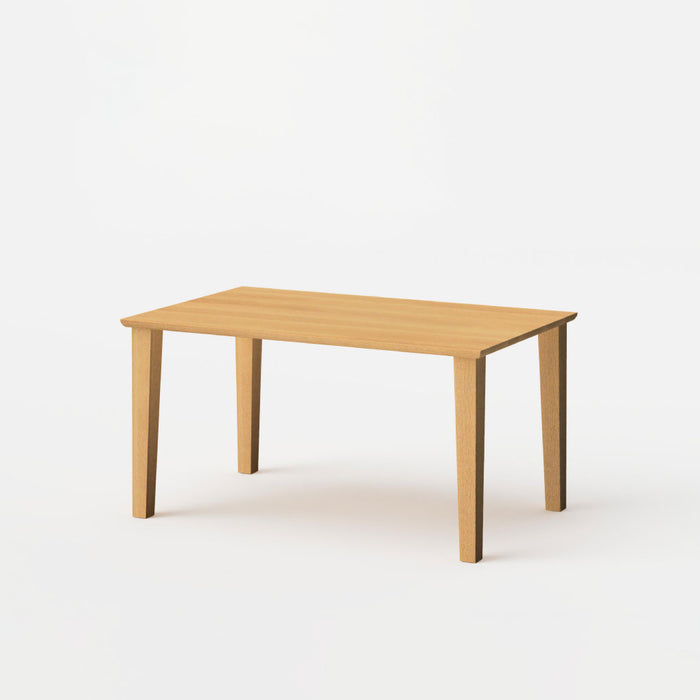テーブル（長方形天板×角テーパー脚）/W135/角面型/ホワイトオーク