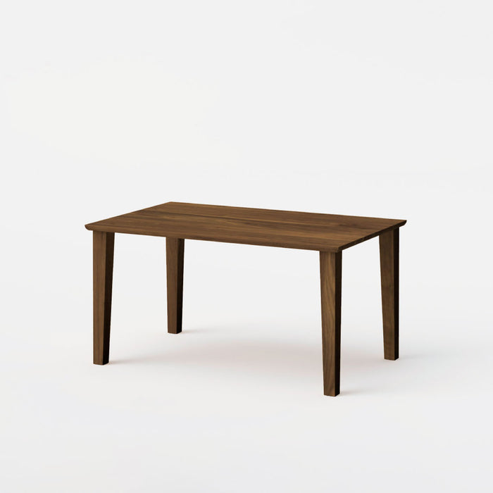テーブル（長方形天板×角テーパー脚）/W135/丸面型/ウォルナット
