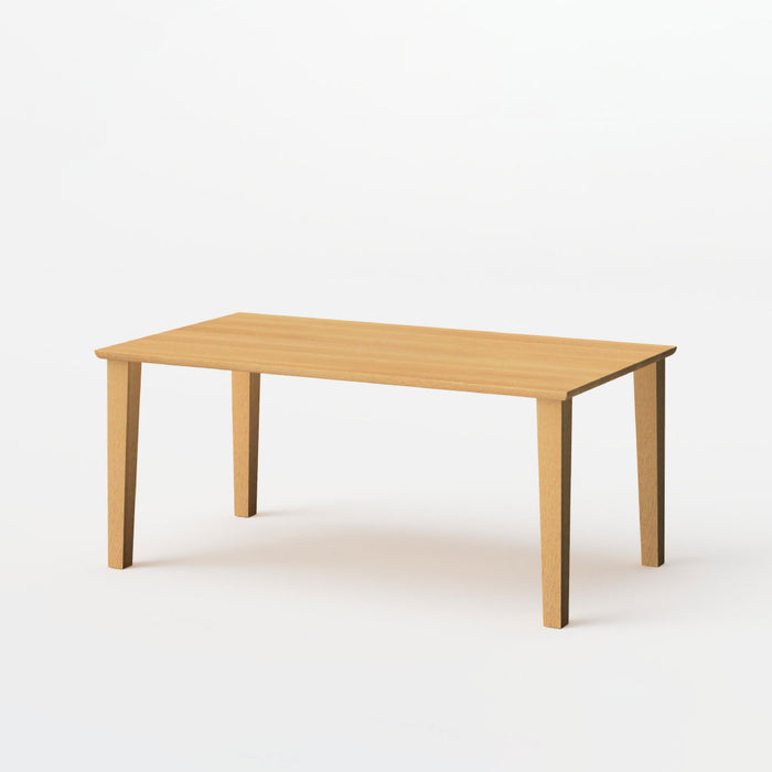 テーブル（長方形天板×角テーパー脚）/W160/丸面型/ホワイトオーク