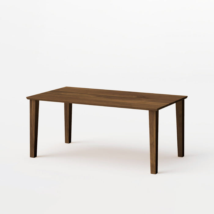 テーブル（長方形天板×角テーパー脚）/W160/丸面型/ウォルナット