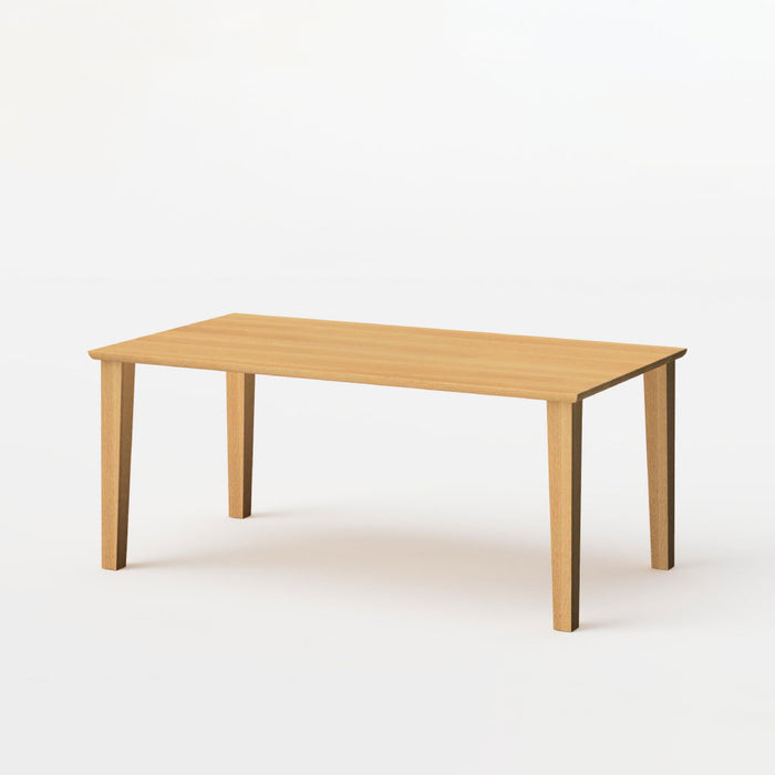 テーブル（長方形天板×角テーパー脚）/W165/船底面型/ホワイトオーク
