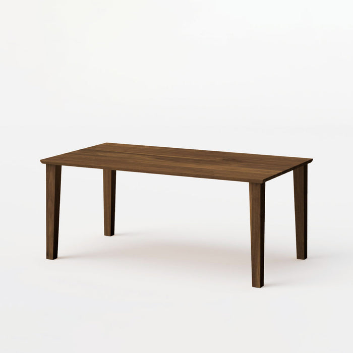 テーブル（長方形天板×角テーパー脚）/W165/角面型/ウォルナット
