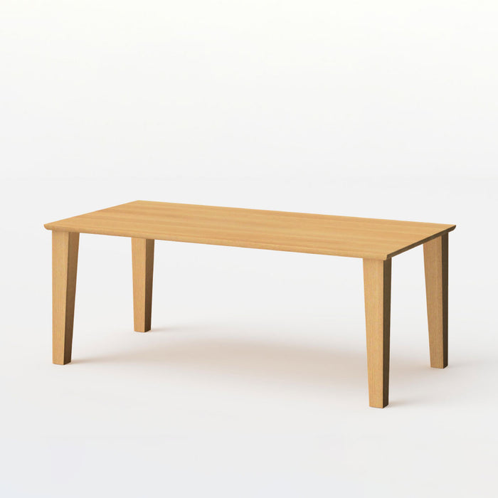 テーブル（長方形天板×角テーパー脚）/W180/角面型/ホワイトオーク
