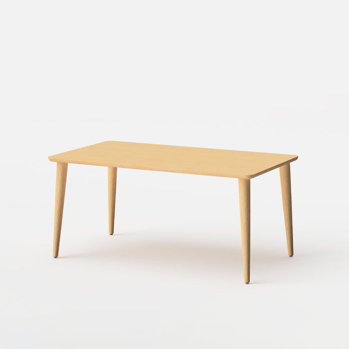 テーブル（角丸形天板×丸テーパー脚）/W150/丸面型/ビーチ