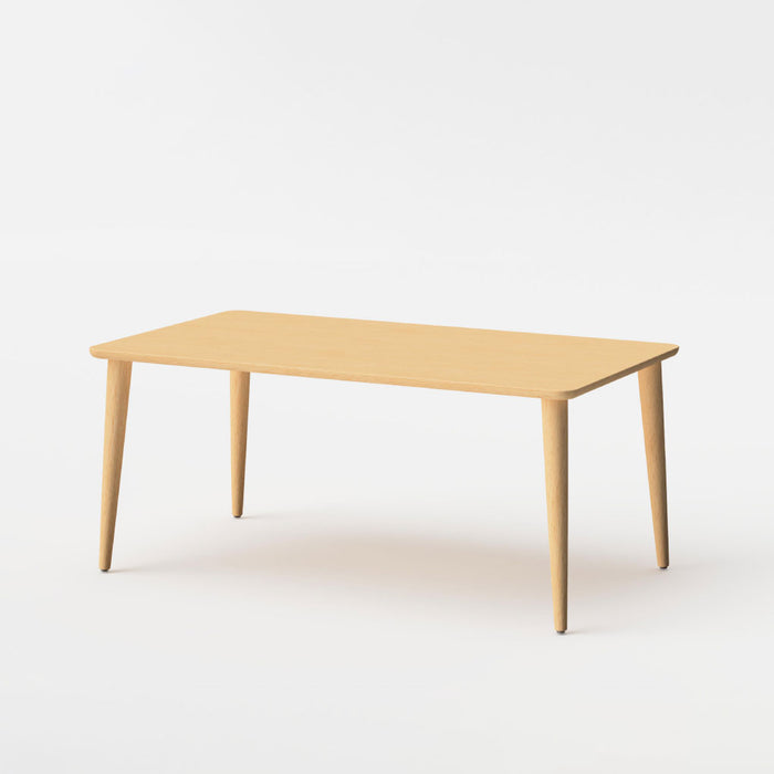 テーブル（角丸形天板×丸テーパー脚）/W160/角面型/ビーチ