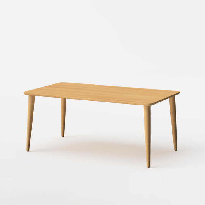テーブル（角丸形天板×丸テーパー脚）/W160/角面型/ホワイトオーク