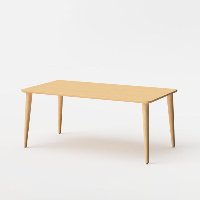 テーブル（角丸形天板×丸テーパー脚）/W165/角面型/ビーチ