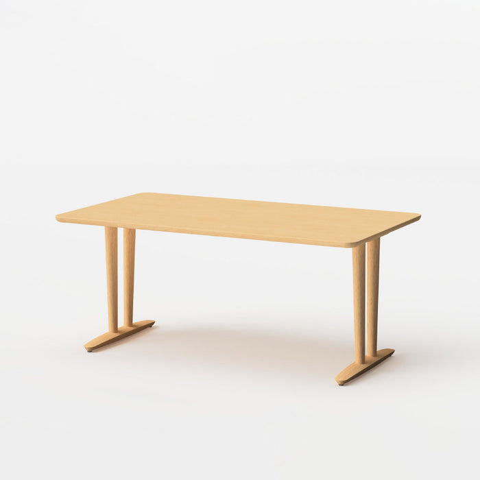 テーブル（角丸形天板×V脚）/W160/角面型/ビーチ
