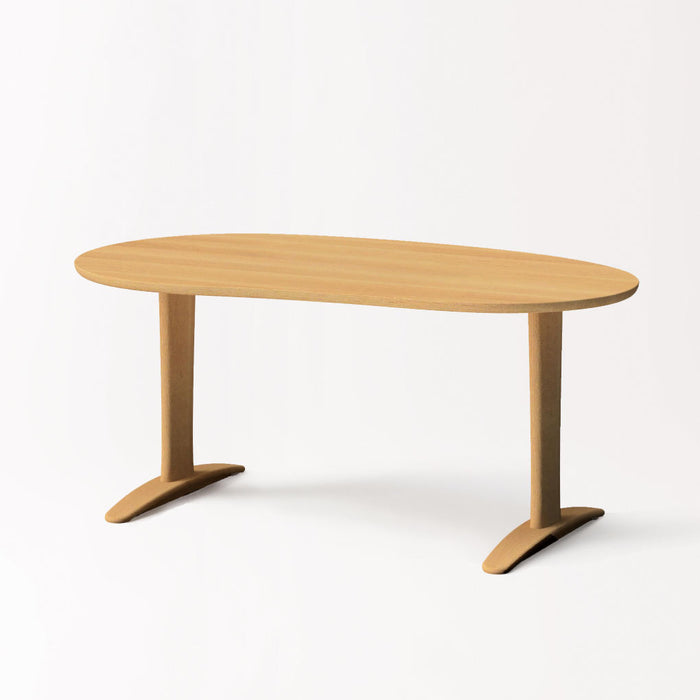 テーブル（豆型天板）/W160/角面型/ホワイトオーク
