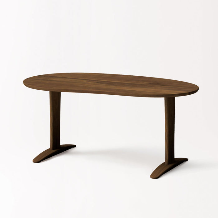 テーブル（豆型天板）/W160/角面型/ウォルナット