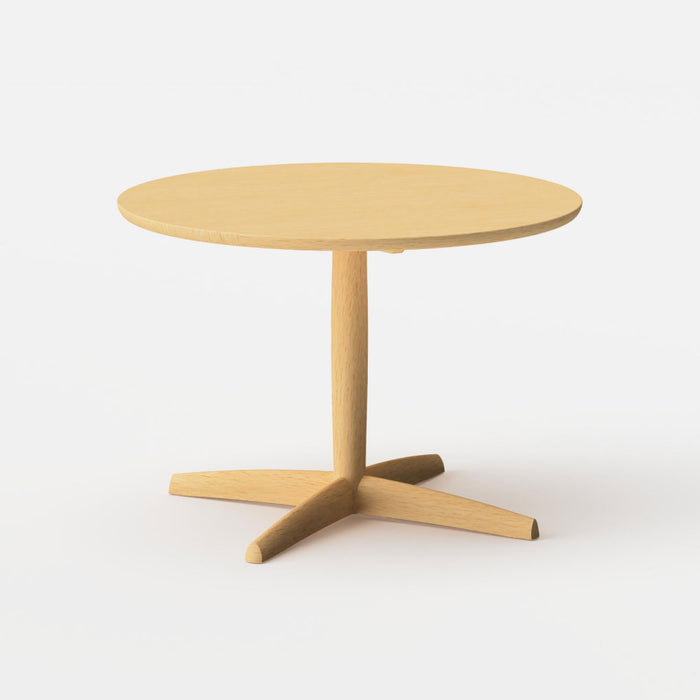 テーブル（丸形天板×1本脚）/Φ100/角面型/ビーチ