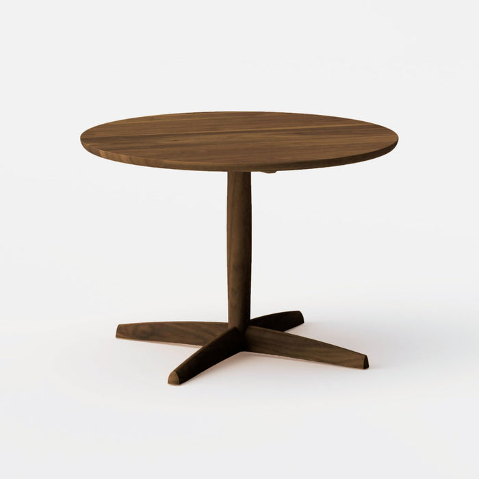 テーブル（丸形天板×1本脚）/Φ100/角面型/ウォルナット