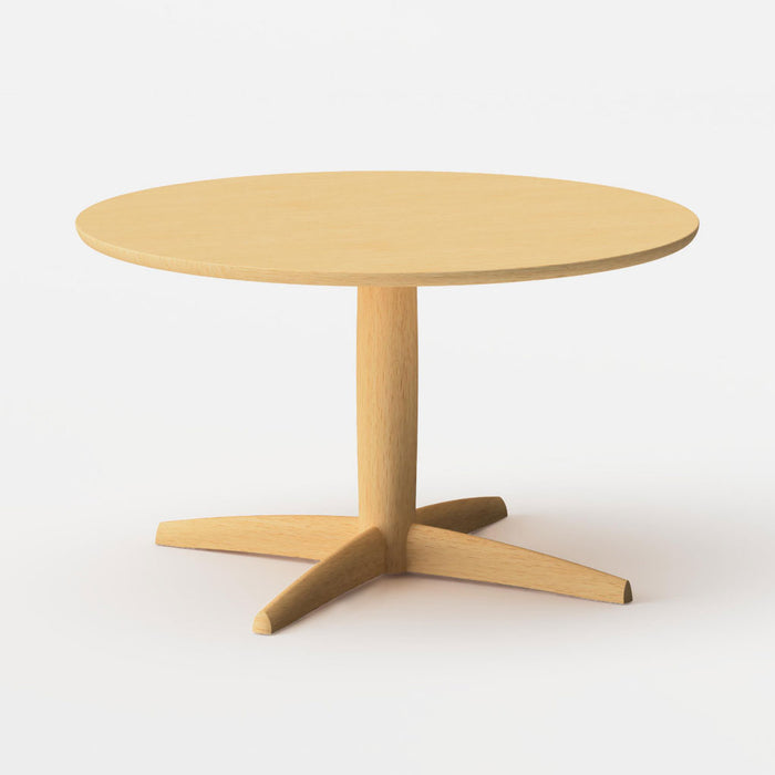 テーブル（丸形天板×1本脚）/Φ120/角面型/ビーチ