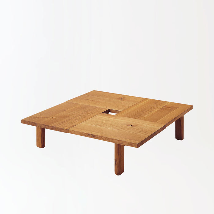 正方形フロアテーブル /W120 /ホワイトオーク（節入り）
