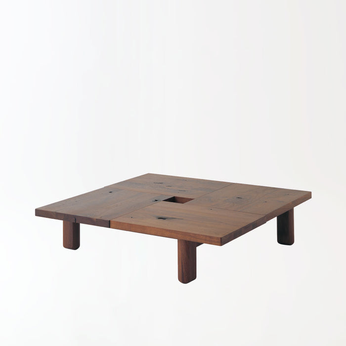 正方形フロアテーブル /ウォルナット（節入り）
